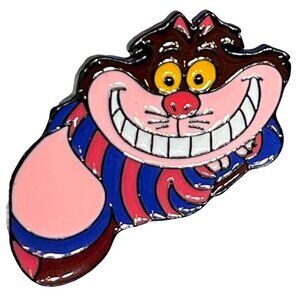 Cheshire Lapel Pin Cat Alice Wonderland Stripped Cat Brooch Pin Jewelry Badge